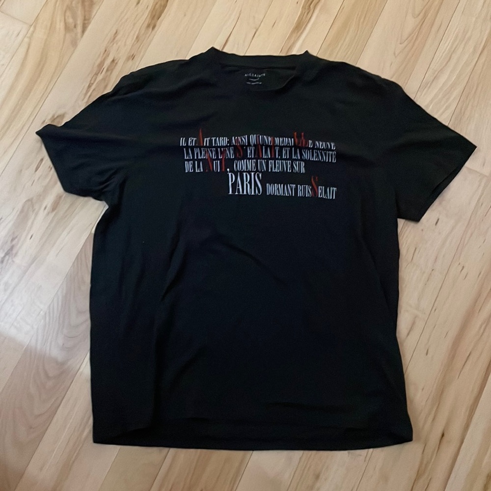 Paris All Saints Black Tshirt